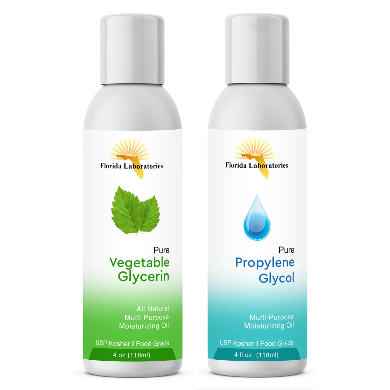 Vegetable Glycerin and Propylene Glycol Combo 4oz each VG PG Combo